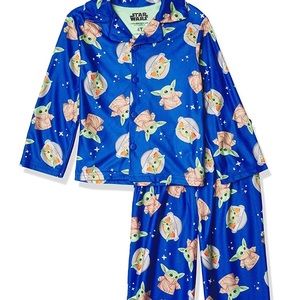 Boys starwars Baby Yoda 2-Piece collar Pajama
